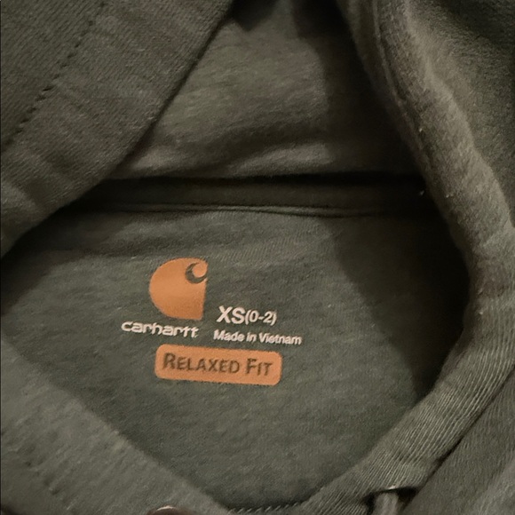 Carhartt Olive Green Relaxed Fit Hoodie - Picture 2 of 2